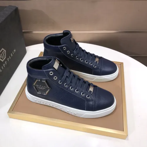 Replica Philipp Plein PP High Tops Shoes For Men #1400012 $88.00 USD for Wholesale