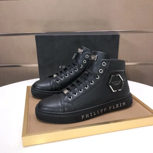Cheap Philipp Plein PP High Tops Shoes For Men #1400014, $$88.00 USD On Philipp Plein PP High Tops Shoes