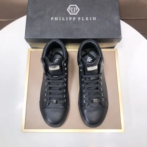 Replica Philipp Plein PP High Tops Shoes For Men #1400014 $88.00 USD for Wholesale