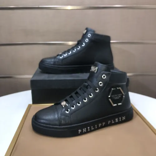 Replica Philipp Plein PP High Tops Shoes For Men #1400014 $88.00 USD for Wholesale