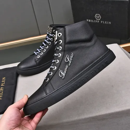 Replica Philipp Plein PP High Tops Shoes For Men #1400015 $88.00 USD for Wholesale