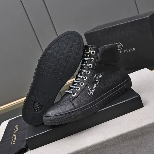 Replica Philipp Plein PP High Tops Shoes For Men #1400015 $88.00 USD for Wholesale