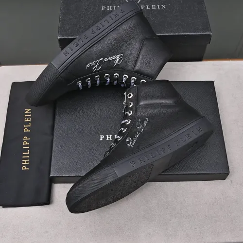 Replica Philipp Plein PP High Tops Shoes For Men #1400015 $88.00 USD for Wholesale
