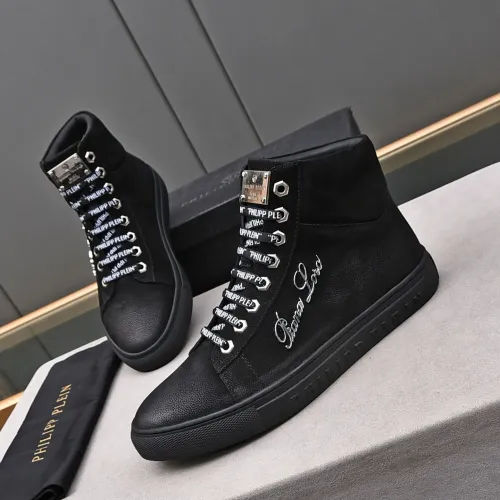 Cheap Philipp Plein PP High Tops Shoes For Men #1400016, $$88.00 USD On Philipp Plein PP High Tops Shoes
