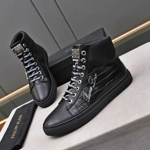 Cheap Philipp Plein PP High Tops Shoes For Men #1400017, $$88.00 USD On Philipp Plein PP High Tops Shoes