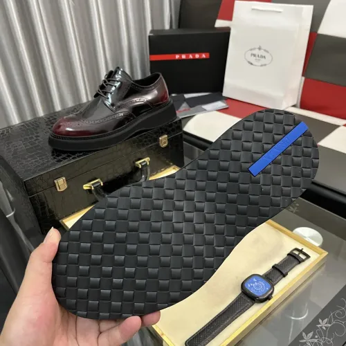Replica Prada Leather Shoes For Men #1400057 $115.00 USD for Wholesale