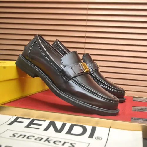 Replica Fendi Leather Shoes For Men #1400058 $98.00 USD for Wholesale