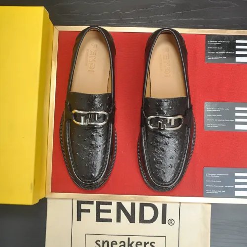 Replica Fendi Leather Shoes For Men #1400062 $98.00 USD for Wholesale