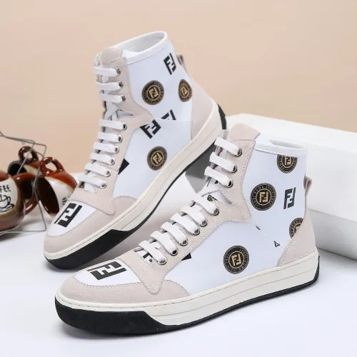 Cheap Fendi High Tops Casual Shoes For Men #1400170, $$80.00 USD On Fendi High Tops Casual Shoes