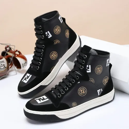 Cheap Fendi High Tops Casual Shoes For Men #1400172, $$80.00 USD On Fendi High Tops Casual Shoes