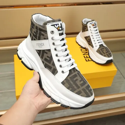Replica Fendi High Tops Casual Shoes For Men #1400177 $98.00 USD for Wholesale