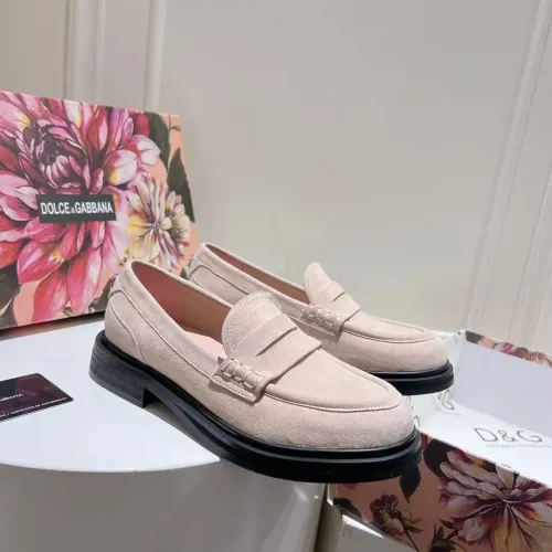 Cheap Dolce &amp; Gabbana D&amp;G Leather Shoes For Women #1400756, $$122.00 USD On Dolce &amp; Gabbana D&amp;G Leather Shoes