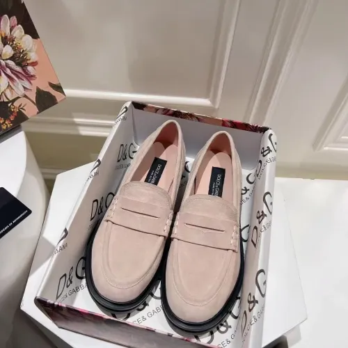 Replica Dolce & Gabbana D&G Leather Shoes For Women #1400756 $122.00 USD for Wholesale