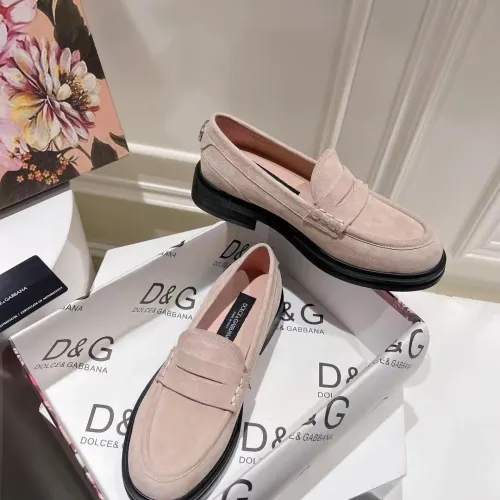 Replica Dolce & Gabbana D&G Leather Shoes For Women #1400756 $122.00 USD for Wholesale