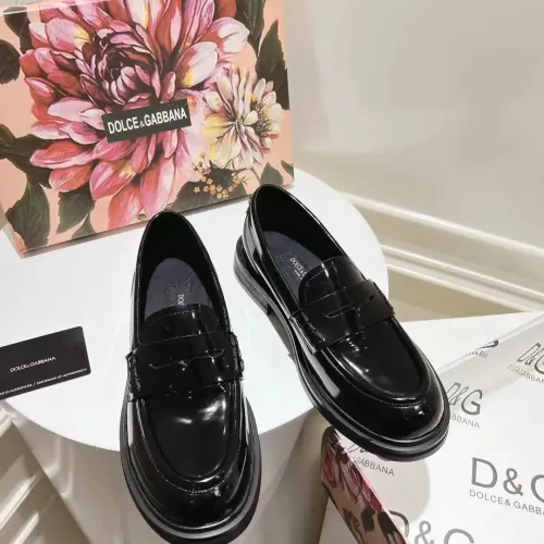 Replica Dolce & Gabbana D&G Leather Shoes For Women #1400759 $122.00 USD for Wholesale