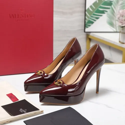 Cheap Valentino High-Heeled Shoes For Women #1401129, $$125.00 USD On Valentino High-Heeled Shoes