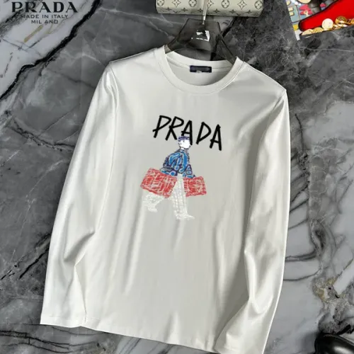 Cheap Prada T-Shirts Long Sleeved For Unisex #1403467, $$34.00 USD On Prada T-Shirts