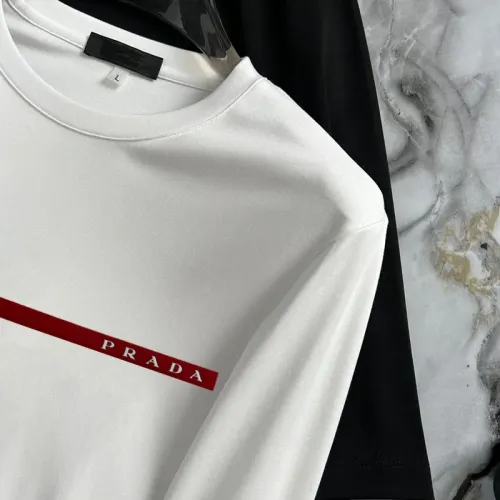 Replica Prada T-Shirts Long Sleeved For Unisex #1403501 $34.00 USD for Wholesale