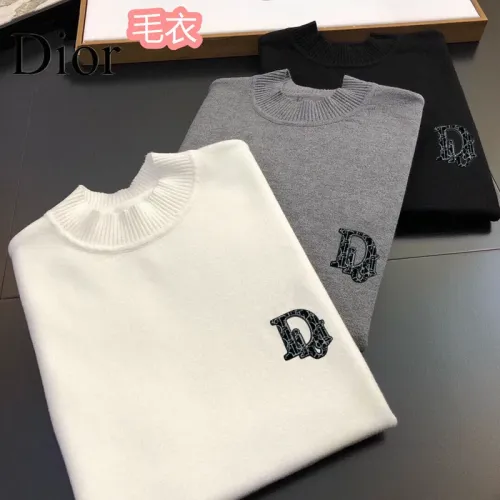 Replica Christian Dior Sweaters Long Sleeved For Men #1403580 $42.00 USD for Wholesale