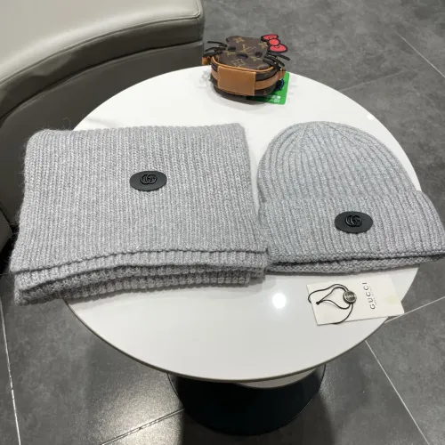 Cheap Gucci Hat and Scarf Set #1407384, $$64.00 USD On Gucci Hat and Scarf and Glove Set