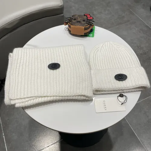 Cheap Gucci Hat and Scarf Set #1407385, $$64.00 USD On Gucci Hat and Scarf and Glove Set