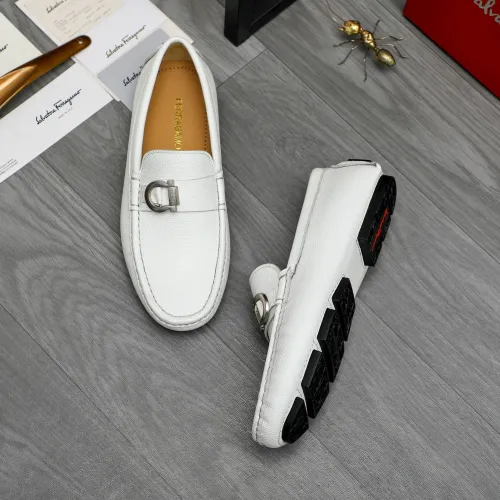 Replica Salvatore Ferragamo Leather Shoes For Men #1407789 $82.00 USD for Wholesale