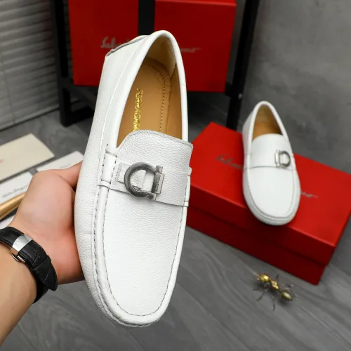 Replica Salvatore Ferragamo Leather Shoes For Men #1407789 $82.00 USD for Wholesale