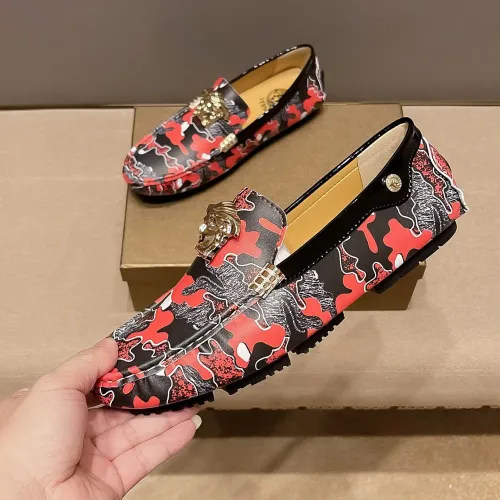 Replica Versace Leather Shoes For Men #1408364 $76.00 USD for Wholesale