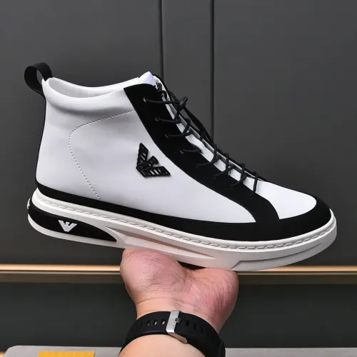 Replica Armani High Tops Shoes For Men #1408398 $82.00 USD for Wholesale