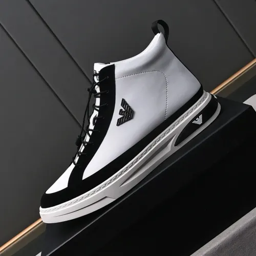 Replica Armani High Tops Shoes For Men #1408398 $82.00 USD for Wholesale