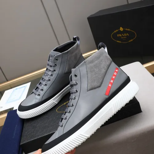 Replica Prada High Top Shoes For Men #1408402 $82.00 USD for Wholesale