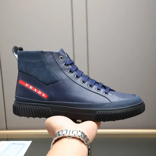 Replica Prada High Top Shoes For Men #1408403 $82.00 USD for Wholesale