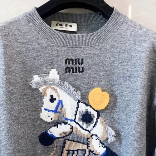 Replica MIU MIU Sweaters Long Sleeved For Women #1408445 $102.00 USD for Wholesale