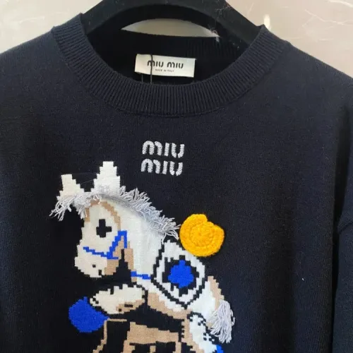 Replica MIU MIU Sweaters Long Sleeved For Women #1408446 $102.00 USD for Wholesale
