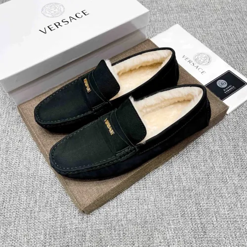 Replica Versace Leather Shoes For Men #1408512 $80.00 USD for Wholesale