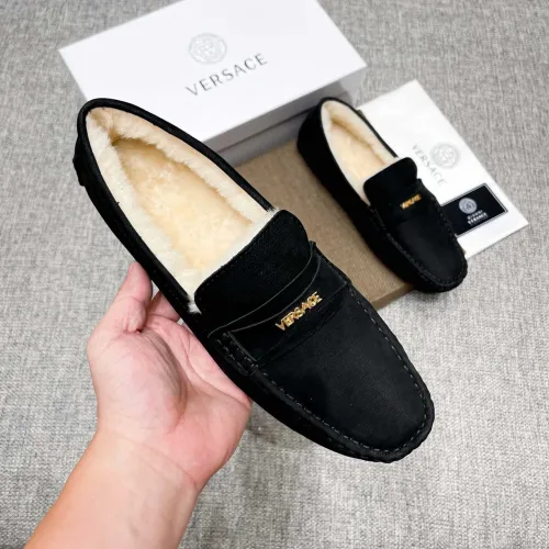 Replica Versace Leather Shoes For Men #1408512 $80.00 USD for Wholesale