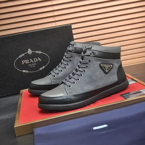 Cheap Prada High Top Shoes For Men #1408513, $$92.00 USD On Prada High Top Shoes