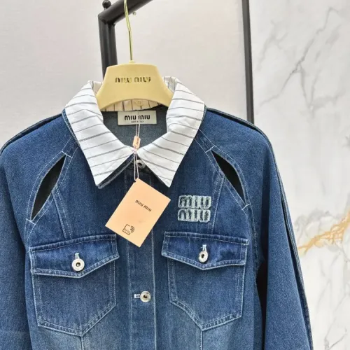 Replica MIU MIU Dresses Long Sleeved For Women #1408579 $98.00 USD for Wholesale