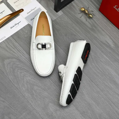 Replica Salvatore Ferragamo Leather Shoes For Men #1408680 $82.00 USD for Wholesale