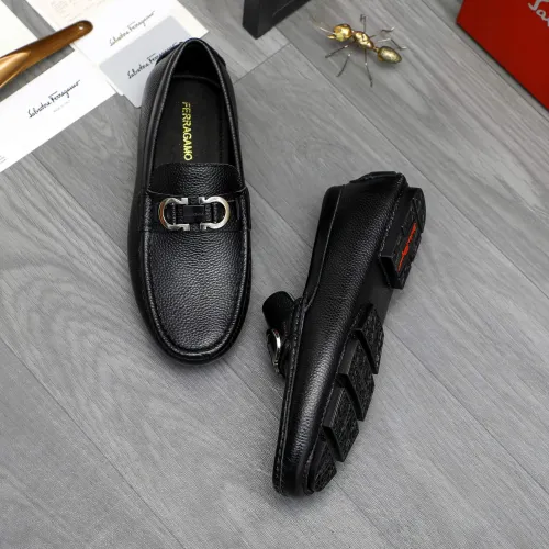 Replica Salvatore Ferragamo Leather Shoes For Men #1408682 $82.00 USD for Wholesale