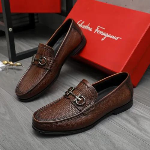 Cheap Salvatore Ferragamo Leather Shoes For Men #1408683, $$85.00 USD On Salvatore Ferragamo Leather Shoes