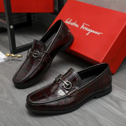 Cheap Salvatore Ferragamo Leather Shoes For Men #1408685, $$85.00 USD On Salvatore Ferragamo Leather Shoes