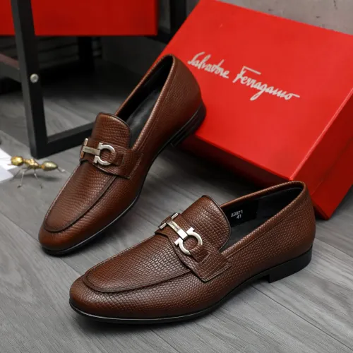 Cheap Salvatore Ferragamo Leather Shoes For Men #1408687, $$85.00 USD On Salvatore Ferragamo Leather Shoes