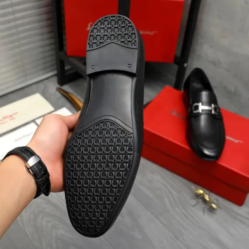 Replica Salvatore Ferragamo Leather Shoes For Men #1408688 $85.00 USD for Wholesale