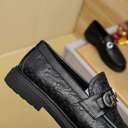 Replica Salvatore Ferragamo Leather Shoes For Men #1408691 $88.00 USD for Wholesale