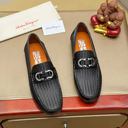 Cheap Salvatore Ferragamo Leather Shoes For Men #1408692, $$72.00 USD On Salvatore Ferragamo Leather Shoes