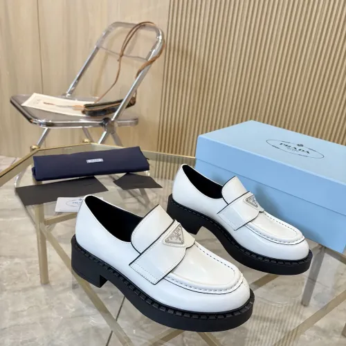 Replica Prada Leather Shoes For Men #1408698 $105.00 USD for Wholesale