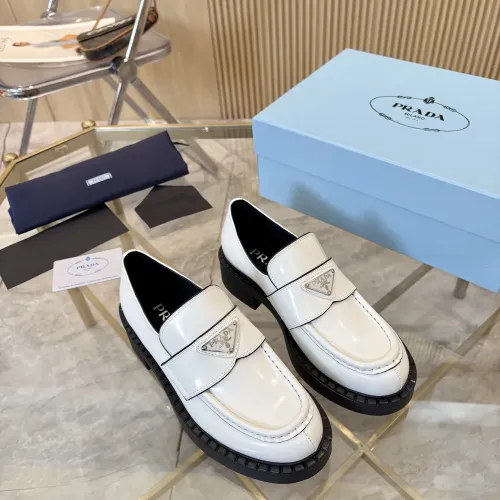 Replica Prada Leather Shoes For Men #1408698 $105.00 USD for Wholesale