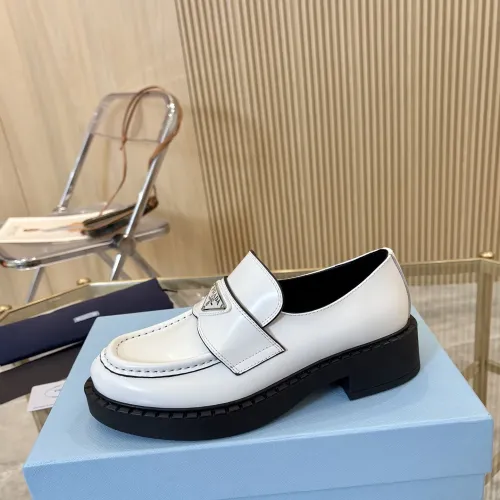 Replica Prada Leather Shoes For Women #1408699 $100.00 USD for Wholesale