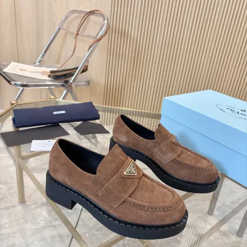 Replica Prada Leather Shoes For Men #1408710 $105.00 USD for Wholesale